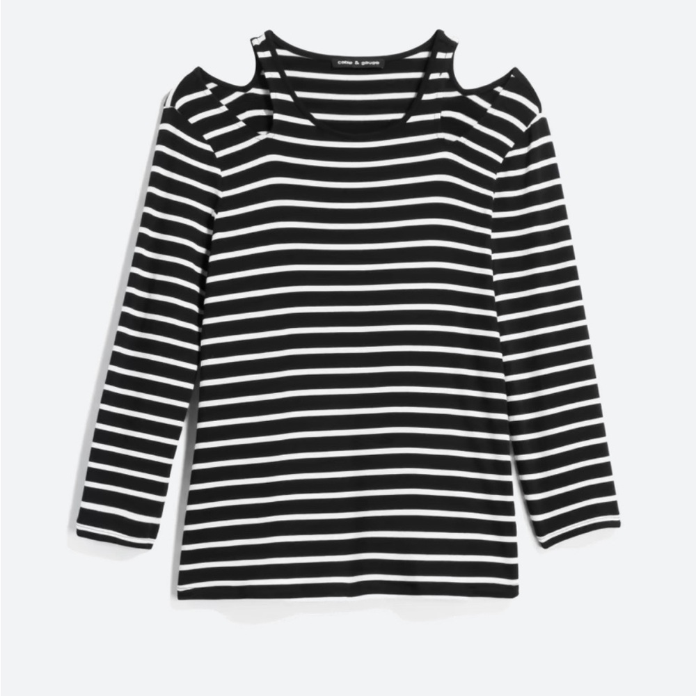 Cable & Gauge Cold-Shoulder Top